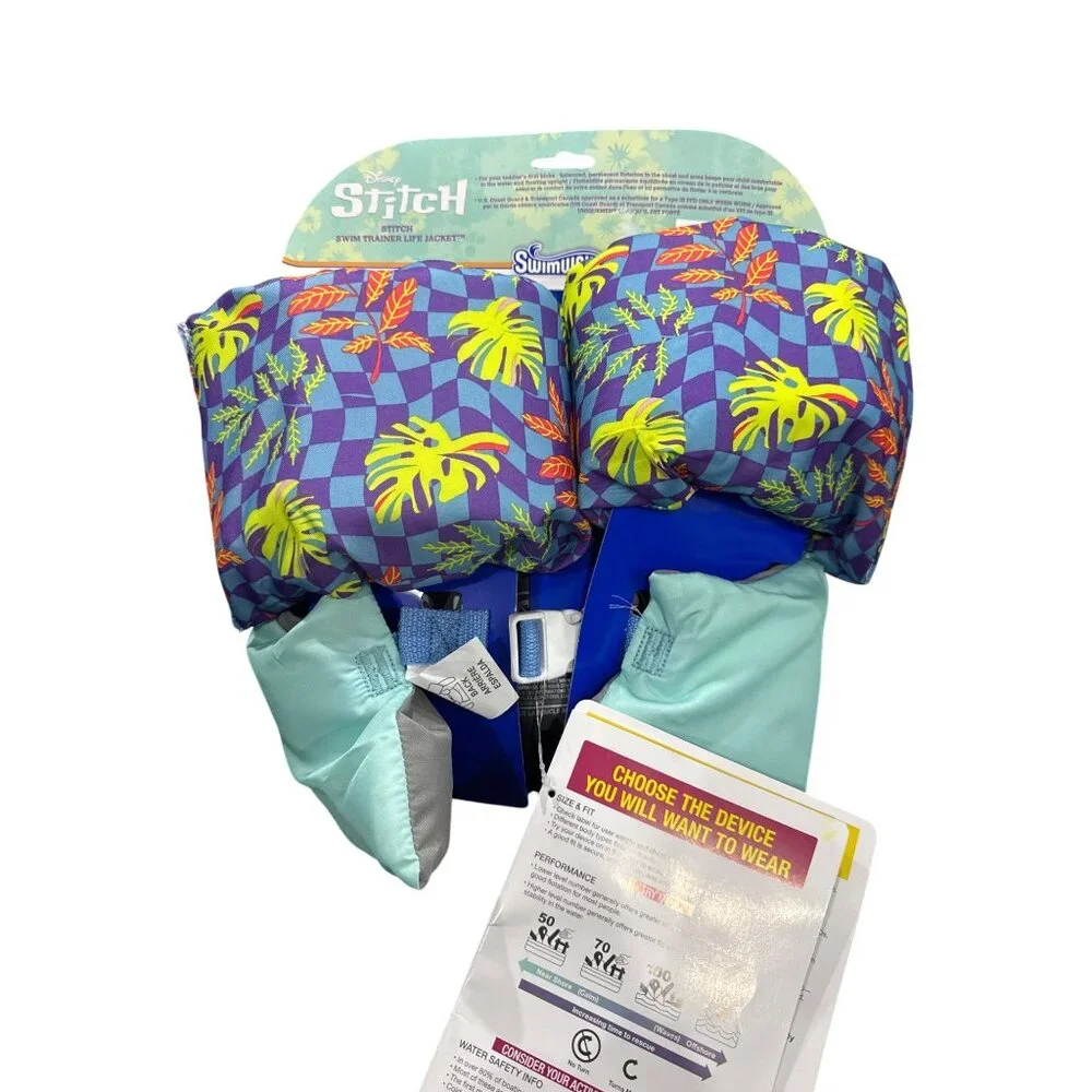 Disney Stitch PFD Swim Trainer: Kids Life Jacket Vest 33-55 lbs